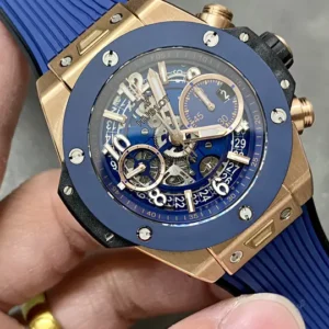 hublot big bang 421.nl.5170.rx gold case blue dial